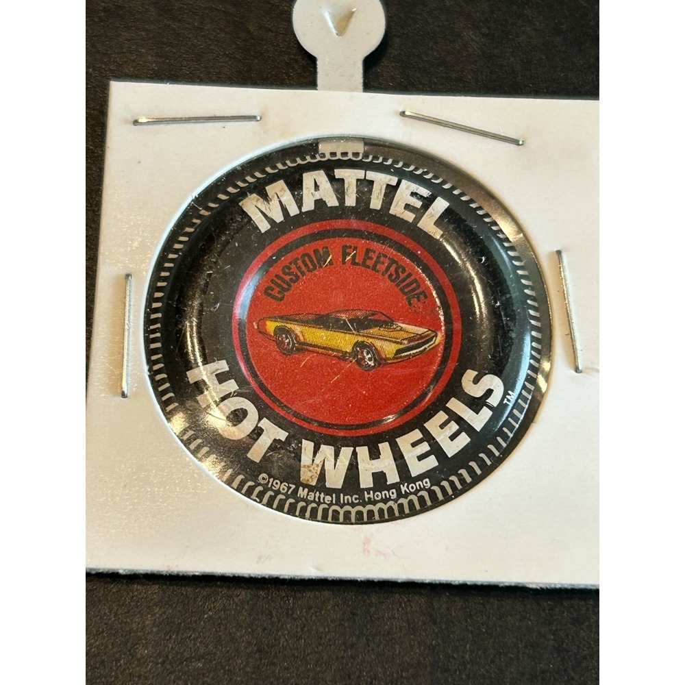 Custom Fleetside 1967 Hot Wheels Redline Button Sweet Sixteen Metal Badge